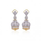 Designer Earrings with Certified Diamonds in 18k Yellow Gold - ER1080P